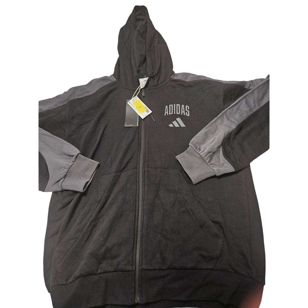 Adidas Two Tone Zip Fleece Hoodie Medium